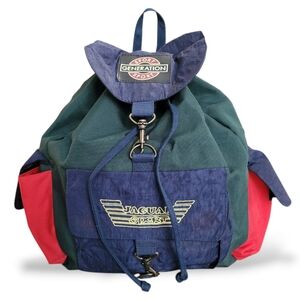 Vintage Jaguar Sport Generation Backpack 90s Colorblock Canvas Gorpcore